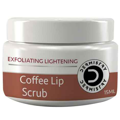 Buy Dermistry Exfoliating Lightening Coffee & Sugar Lip Scrub for Reduction of Dark Smoker Pigmentation & Healing Dry Chapped Lips I Shea Butter I Olive Oil I Coconut Oil I Sugar I Brightening Men Women (15 ml) - Purplle