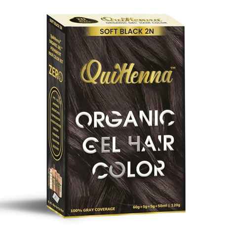 Quikhenna Organic Gel Hair Color 2N Soft Black 120 gm