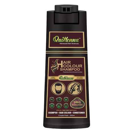 Quikhenna Hair Color Shampoo 9Rg Burgundy- 200 Ml | Ammonia-Free | Quick & Effortless Grey Coverage | Salon-Like Hair Color At Home | Hair Dye Coloring For Men & Women | Instant Hair Colour Solution