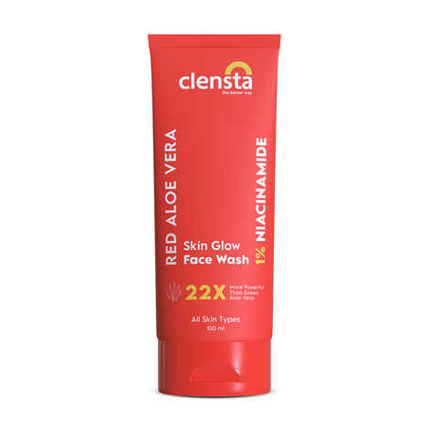 Buy Clensta Skin Glow Face Wash | With Red Aloe Vera, 1% Niacinamide| Non-drying| Best Face Wash for Nourishing and Glowing Skin |Face Wash for Men & Women - 100 ml - Purplle