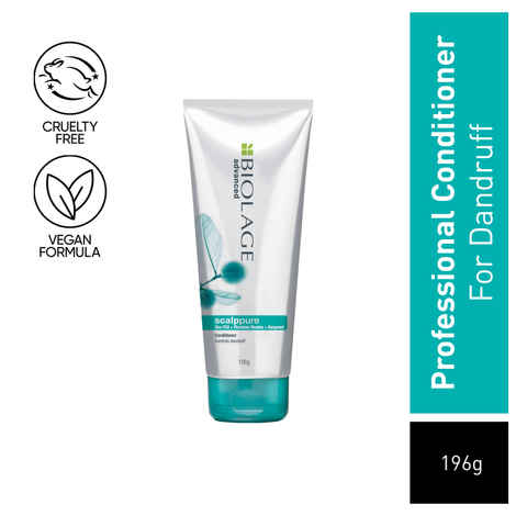 Biolage Professional Scalppure Anti-Dandruff Conditioner, Removes Visible Flakes From 1st Use, Enriched With Bergamot, Cruelty-Free, 196 gm