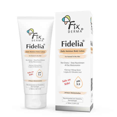 Fixderma Fidelia Daily Moisture Body Lotion | Moisturizer for Face & Body | Body Lotion for Winter | Body Lotion for Women & Men | Body Lotion for Dry Skin with Jojoba Oil & Oatmeal - 100 ml