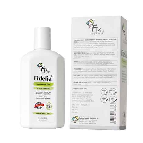 Buy Fixderma Fidelia Nourishing Body Lotion | Moisturizer for face & Body | Body lotion for Winter | Body lotion for Women & Men | Body Lotion for Sensitive & Very dry skin with Rice Brain Oil & Aloe vera - 250 ml - Purplle
