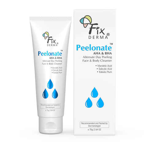 Buy Fixderma 2% Mandelic Acid + 1% Salicylic Acid Face Wash, Peelonate AHA & BHA Face Cleanser | Face Wash for Women & Men | AHA BHA Face Wash | Cleanser for Face & Body | Face Wash for Oily Skin - 75 gm - Purplle
