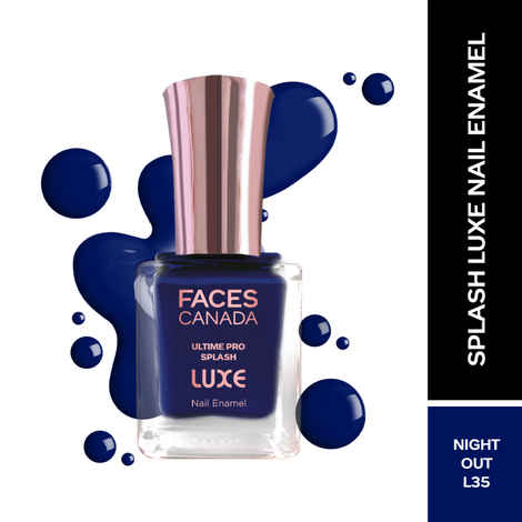 Buy FACES CANADA Ultime Pro Splash Luxe Nail Enamel - Night Out (L35), 12 ml | Glossy Finish | Quick Drying | Long Lasting | High Shine | Chip Defiant | Even-Finish | Vegan | Non-Toxic | Ethanol-Free - Purplle