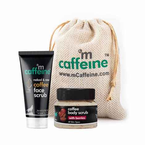 MCaffeine Naked & Raw Coffee Face Scrub & Body Scrub with Berries 40 gm