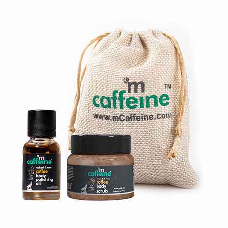 MCaffeine Naked & Raw Coffee Body Scrub & Body Polishing Oil 15 ml+15g