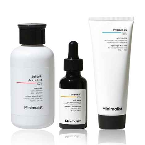 Minimalist Skin Brightening CSM Mini Kit : (Cleanser 100 ml) + Vitamin C Serum (10 ml) + Moisturizer (30gm)