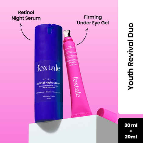 Buy Foxtale Youth Revival Duo : Retinol Night Serum (30 ml) + Eye Gel (20 ml) - Purplle
