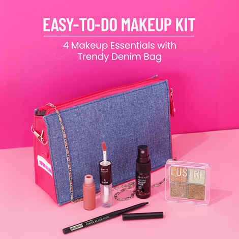 Buy Swiss Beauty Easy-To-Do Makeup Kit With Denim Pouch 25 gm - Purplle
