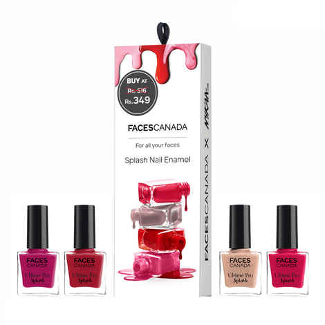 FACES CANADA Pack of 4 Nail Paint Gift Box Combo - 32 ml