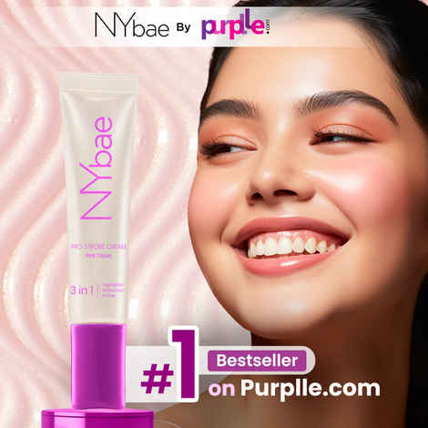 NY Bae PRO Strobe Cream - Pink Topaz (12 gm) | Primer + Highlighter + Moisturizer | Dewy Makeup | Glowing Korean Skin | Best Suited For Normal To Dry Skin