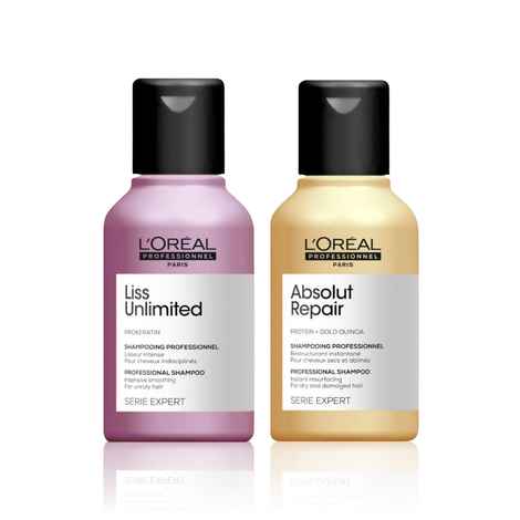 L'Oreal Professionnel Combo of Absolut Repair Shampoo and Liss Unlimited Shampoo Minis (50ml + 50 ml)