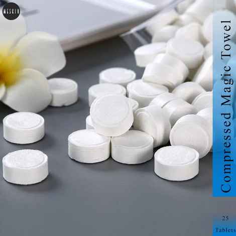 MeSkin Compressed Towel Tablets(Pack Of 25) 200gm