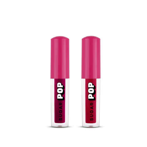 Buy SUGAR POP Lip Essentials - Matte Lipcolour 04 Raspberry & Matte Lipcolour 11 Ruby - 1.6 ml x 2 - Set of 2 - Purplle