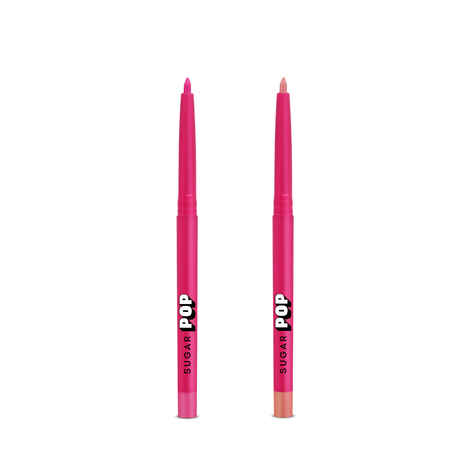Buy SUGAR POP Lip Essentials - Velvet Lip Liner 02 Pink Wave & Velvet Matte Lip Liner 03 Beige Vibes - 0.27 gms & x 2 - Set of 2 - Purplle