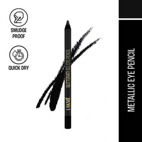 Lakme gmlitterati gmel Eye Pencil|| Mysterious Black|| 1.2 gm