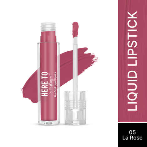 Buy Swiss Beauty Select Here To Stay Liquid Matte Lipstick with Kiss-Proof Formula | Infused with Vitamin E | Non-Transfer , Smudgeproof | 12-18 Hrs Stay 05 La Rose 3 ml - Purplle