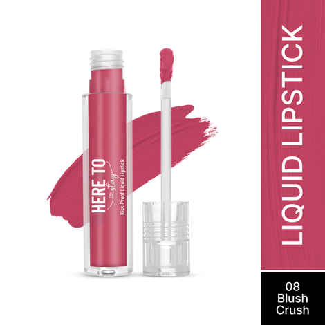 Buy Swiss Beauty Select Here To Stay Liquid Matte Lipstick with Kiss-Proof Formula | Infused with Vitamin E | Non-Transfer , Smudgeproof | 12-18 Hrs Stay 08 Blush Crush 3 ml - Purplle