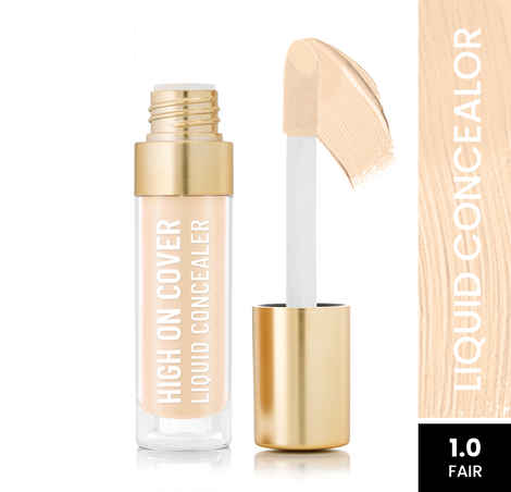 Swiss Beauty Select High on Cover Liquid Concealer with No-Crease Formula | Matte Finish | Enriched with Vitamin E|1.0 Fair| 5.5 ml