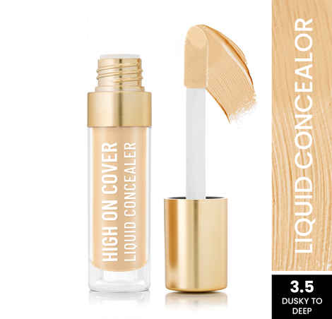 Swiss Beauty Select High on Cover Liquid Concealer with No-Crease Formula | Matte Finish | Enriched with Vitamin E|3.5 Dusky to Deep |5.5 ml