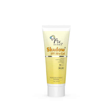 Fixderma Shadow Sunscreen SPF 50+ Gel PA+++ For Oily Skin, Body & Face, Broad Spectrum For Uva & Uvb Protection For Unisex, Non Greasy & Water Resistant, 15g (Pack of 1)