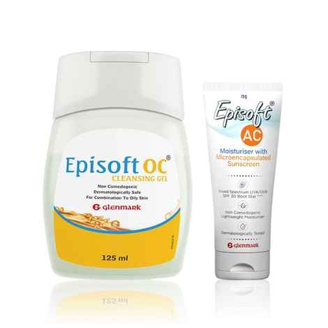 Buy Episoft Combo (Episoft Oc cleansing Gel For Oily Skin, 125 ml + Episoft AC Moisturiser) - Purplle