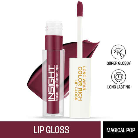 Buy Insight Cosmetics Long Wear Color Rich Lip Gloss - Magical Pop (4 ml) - Purplle