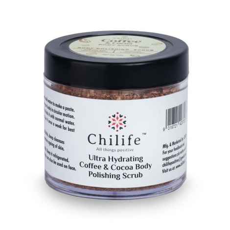 Buy Chilife Ultra Hydrating Coffee & Cocoa Body Polishing Scrub for Improved Skin Quality, Youthful Look, deep cleansing pores I for both men and women I -100 gm - Purplle
