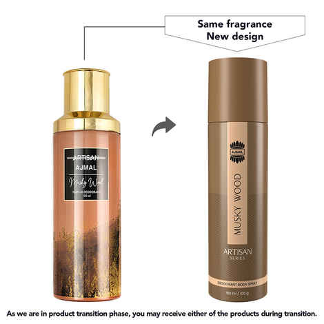 Buy AJMAL ARTISAN - MUSKY WOOD DEODORANT PERFUME 150 ml LONGLASTING SPRAY GIFT FOR MEN ONLINE EXCLUSIVE - Purplle