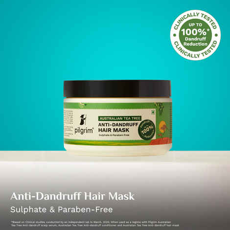 Buy Pilgrim Australian Tea Tree Anti-Dandruff Hair Mask, 200 gm, helps Make Hair Smooth, Moisturize Hair & prevents drying - Purplle
