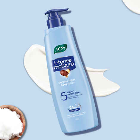 Joy Intense Moisture Body Lotion (400 ml) | With Shea Butter, Jojoba & Vitamin E | For Normal to Dry Skin | Dryness Repair & 24 Hour Softness | Non Sticky & Non Greasy