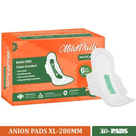 Buy MildCares Super Soft Sanitary Pads for Women | With Double Feathers |Trifold Sanitary Pads | Quick Absorbtion | Heavy Flow Champion |With Disposable Covers | Leakage-Proof (Pack of 30 ) - Purplle