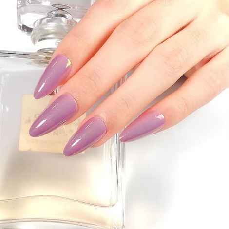 Buy Sanfe Instant Stick On Nails - Violet Chrome | 24 Pcs Reusable Artificial Fake Nail Set/Extensions | Quick, Lightweight, Salon Look, Lasts upto 3 weeks | For Festivals & Special Occasions - Purplle