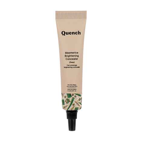 Buy Quench Botanics Brightening Natural Cream Concealer With Rice Water & Aloe Vera | Conceals Dark Circles & Brightens Under Eyes (Deep - 10 ml) - Purplle