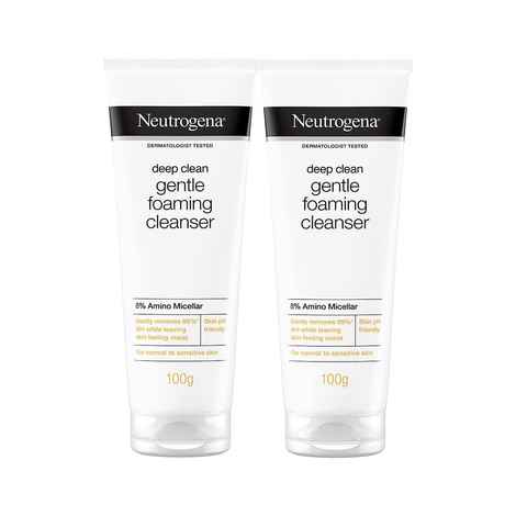 Neutrogena Deep Clean Gentle Foaming Cleanser Pack of 2 (50 ml X 2)