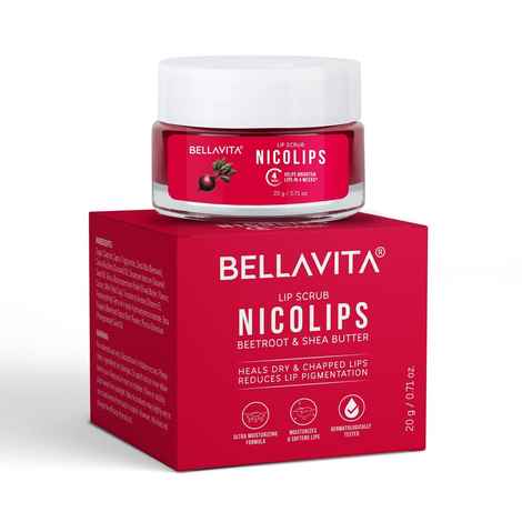 Buy Bella Vita Organic NicoLips Lightening Scrub Balm 20 gm - Purplle