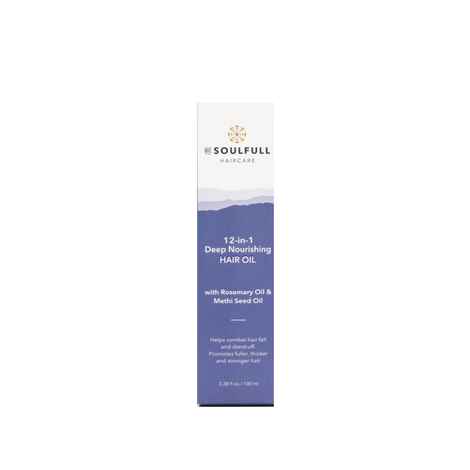 Be Soulfull 12-in-1 Deep Nourishing HAIR OIL - 100ml/1.76 Fl. With Rosemary oil & Methiseed oil, for stronger, thicker & fuller hair