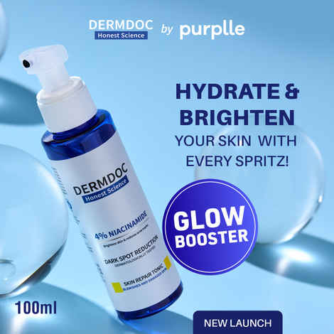 DERMDOC by Purplle 4% Niacinamide Skin Repair Tonic Facial Spray (100 ml) | Face Toner | Dark Spot Reduction | Brightens Skin | Reduces Acne Marks