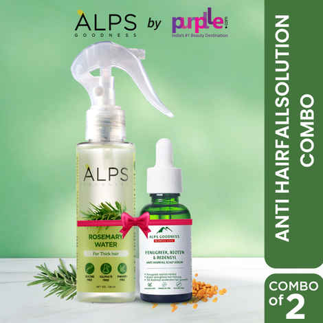 Alps Goodness Ultimate Hair Care Package with Rosemary Water Spray (200 ml) & Anti-Hairfall Scalp Serum (30 ml) | Hair Growth Expert Spray | Visible Hair Growth Serum Combo of 2