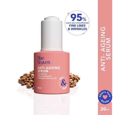Buy Blue Heaven 0.3% Retinol Serum Infused with 10% Olive Squalane & 0.5% Cuddapah Almond Oil Face Serum for Women | Fights Premature Aging | Reduces Fine Lines & Wrinkles | Night Serum for Glowing Skin | 20 ml - Purplle
