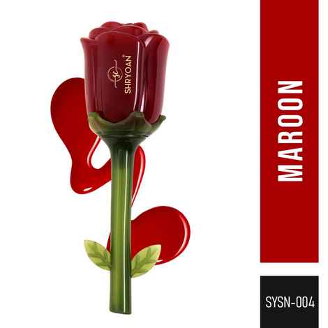 Buy Shryoan Rose Liquid Smudge Proof & Waterproof Red Sindoor | Full Coverage, Natural Finish, Paraben-Free For Bridal | Travel Size (Maroon) 6 ml - Purplle