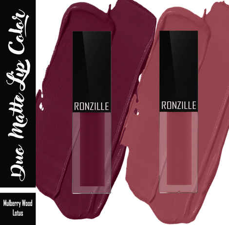 Buy Ronzille Lightweight Duo Liquid Lipstick Infused with Jojoba oil and Vitamin E -08,03 - Purplle