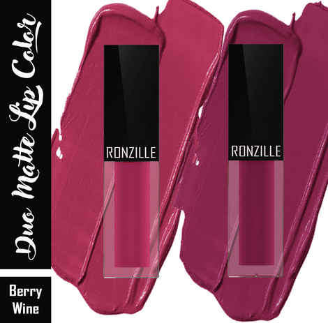 Buy Ronzille Lightweight Duo Liquid Lipstick Infused with Jojoba oil and Vitamin E -02,06 - Purplle