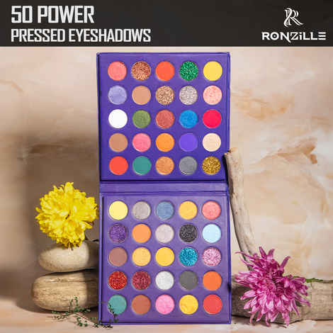 Buy Ronzille Professional 50 Color Eyeshadow kit (Too Glam) 50 gm - Purplle