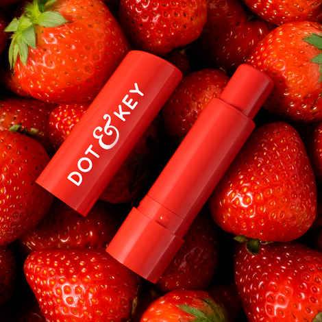 Dot & Key Barrier Repair Hydrating Lip Balm SPF 50 | Strawberry Red 4.5 gm