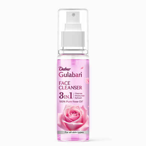 Dabur Gulabari Rose Glow Face Cleanser - 100 ml | For All Skin Types | 3 in 1 Cleanser | Cleaner, Balanced & Hydrated Skin