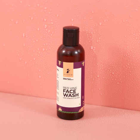 Buy Pilgrim Red Vine Face Wash with Vitamin c & Aloe for Youthful Glow, 100 ml - Purplle