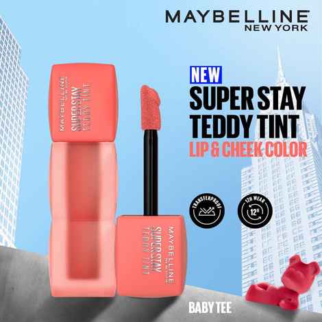 Buy Maybelline New York Superstay Teddy Tint - Lip and Cheek Color | Baby Tee, 5 ml - Purplle