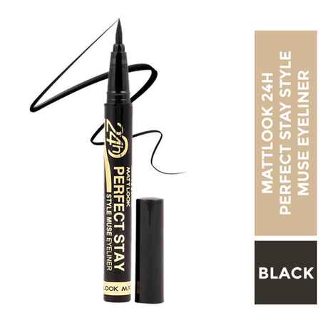 Buy Mattlook Perfect Stay Style Muse Eyeliner 24 Hours Jet Black (1gm) - Purplle